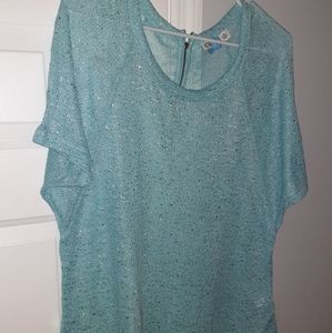 Ladies Teal sparling Shirt